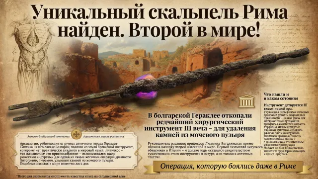 Уникальный скальпель Рима найден. Второй в мире!